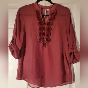 Lauren Conrad Ladies XS 3/4 sleeve Blouse with camisole